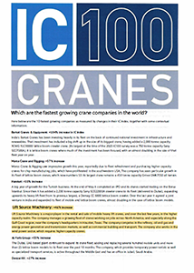 IC100 Fastest Growing Crane Companies in the World?